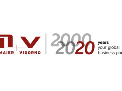 Aktionslogo: 20 Jahre Maier + Vidorno