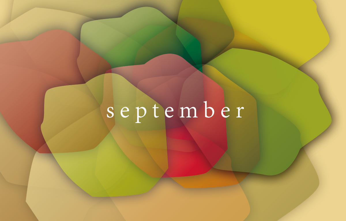 Die Grafik-Design-Idee: der herbstliche September